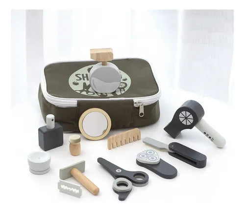 Children's Wooden Barber Bag