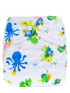 PAÑAL DE ALBERCA MAR - SEA ANIMALS CLOTH DIAPER